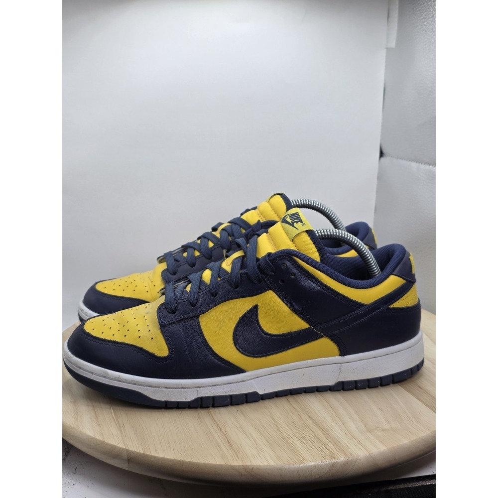 Mens Size 9 - Nike Dunk Low Michigan 2021 Yellow/Blue Colorblock Low Top